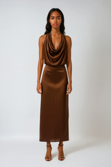 Halter Backless Dress – Casual Elegant Summer Midi