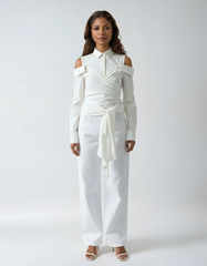 Chic Off-Shoulder Slim Blouse