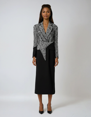 Color-block Tassels Blazer Jacket