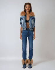 Denim Cotton-padded Jacket