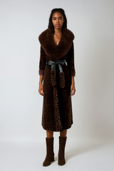 Leopard Print Faux Fur Jacket