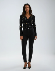 Embellished Knit Cardigan Sweater