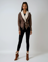 Faux Fur Crosses Jacket