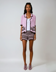 Knitted Polo Shirt & Shorts Set