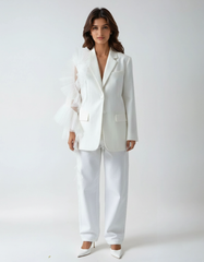 Organza Ruffles Blazer