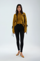 Purple Ribbons Sweater