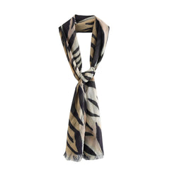Autumn Animal Print Silk-Feel Scarf