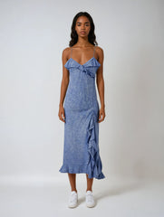 Summer Chic Blue Midi Dress