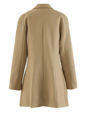 Khaki Irregular Spliced Blazer – Flexible Jersey Drape