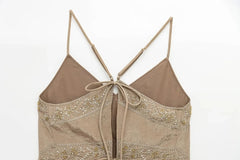 Floral Lace Halter Top – Ruffled Party Elegance