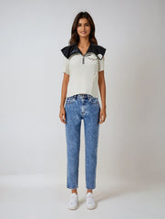 Cropped Zipper Pockets Jacket