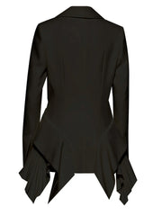 Irregular Pleated Ruffles Blazer
