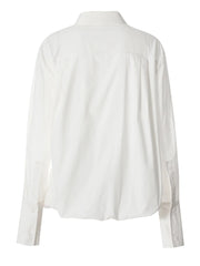 Elegant White Pleated Blouse