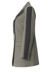 Striped Color-block Blazer