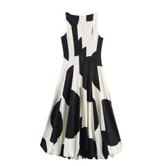 Boho Pleated Print Mini Dress