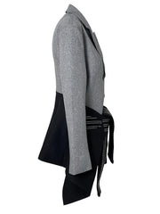 Gray Striped Bandage Blazer