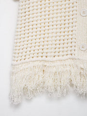 Knit Tassel Jacket & Mini Skirt