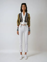 Rivet Tassel V-Neck Jacket