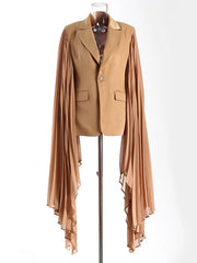 Pleated Irregular Blazer