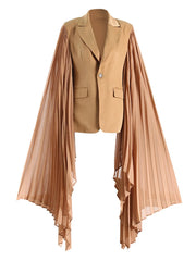 Pleated Irregular Blazer