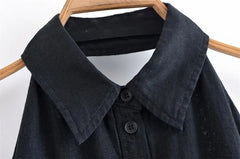 Midnight Muse Halter Shirt-Dress