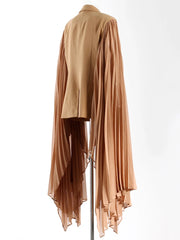 Pleated Irregular Blazer