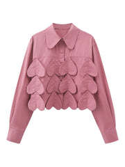 Rose Pink Casual Love Blouse