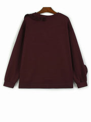 Wine Blossom Pullover Sweatshirt
