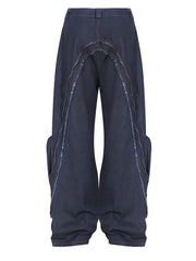 Irregular Wide Leg Jeans
