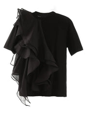 Irregular Ruffles T-shirt