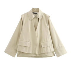 Early Autumn Casual Lapel Vest Jacket