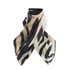 Autumn Animal Print Silk-Feel Scarf