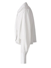 White Irregular Wrap Blouse