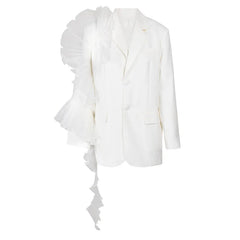 Organza Ruffles Blazer