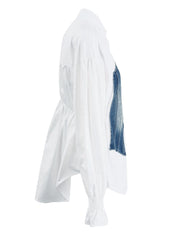 Denim Patchwork Blouse