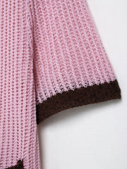 Knitted Polo Shirt & Shorts Set