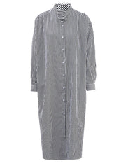 Striped Midi Shirt Dress