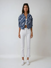 Denim Tassels Big Size Jacket