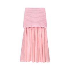 Women’s Pink Knit Skirt Set