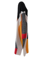 Black Multi-Color Block Oversized Sweater Dress