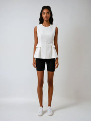 Summer Casual Solid Pocket Top