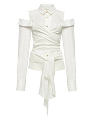 Chic Off-Shoulder Slim Blouse