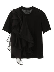Irregular Ruffles T-shirt