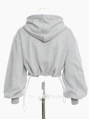 Hollow Batwing Hoodie Set