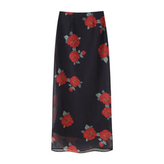 Floral Pleat 2-piece Set – Suspender Top & Slim Midi Skirt