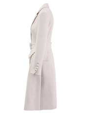 Single-breasted Belted Long Blazer – Elegant Formal Jacket