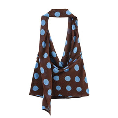 Asymmetric Polka Dot Midi Skirt