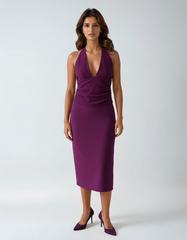 Halter Crop Top & Midi Skirt Set