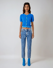 Summer Knit Short-Sleeve Jacket