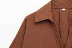 Loose-Fit Turn-Down Collar Shirt